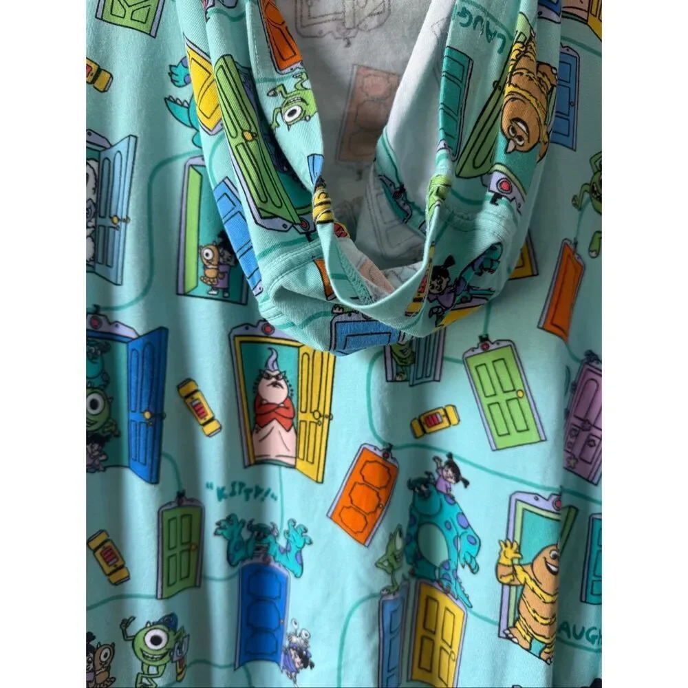 Little Sleepies Disney Monsters Inc 7 Boys Hooded Long Sleeve Shirt